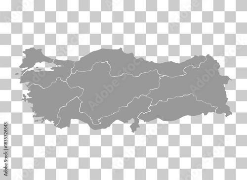 Turkey map symbol shape, travel web flat concept icon symbol vector illustration .
