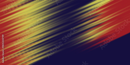 Yellow halftone on blue background. Vector dotted sparkles or halftone shine pattern texture Pop Art Style Background. EPS10