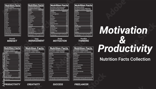 Motivation & Productivity Nutrition Facts Collection – Daily Focus, Goal Setting, Time Management, Positive Mindset & High-Performance Lifestyle Guide	
Category