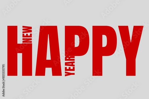Free Download HAPPY new year text - GFXLoad