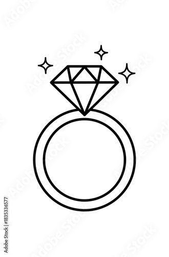 ダイヤの指輪のアイコン