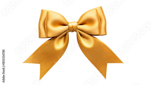 Shiny gold bow for decoration