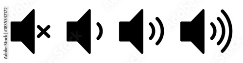 Set of volume icons