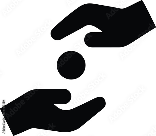 Hands Exchanging Coins Smart Business Solid Icon
