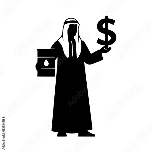Arabian oil wealth concept showing prosperity and potential investment growth