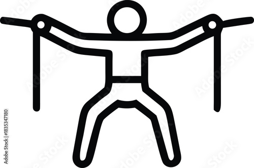 Gymnast Performing On Parallel Bars Icon