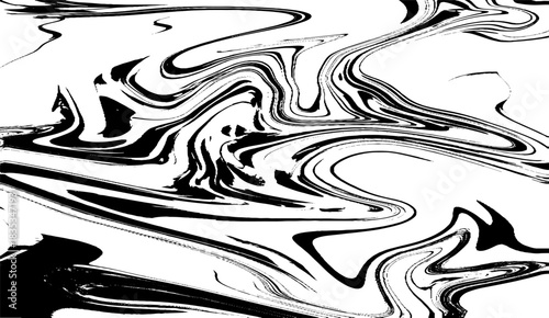 Abstract grunge background. Ink marbling texture. Black and white. Hand drawn marble illustration, ebru aqua and silk print. Traditional Turkish ebru technique.