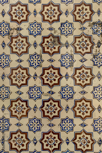 Vintage Portuguese azulejo wall