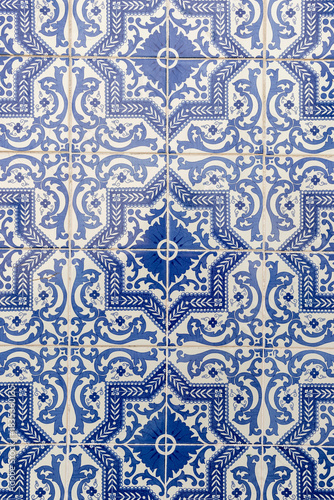 Vintage Portuguese azulejo wall