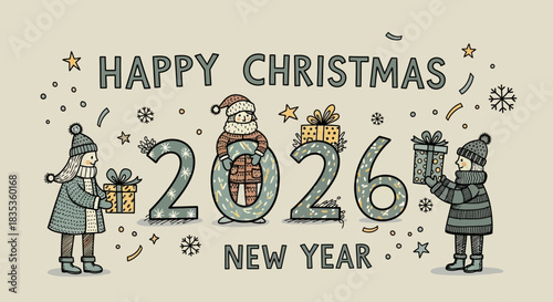 Festive Christmas & New Year 2026 Holiday Season with Gifts and Cheer