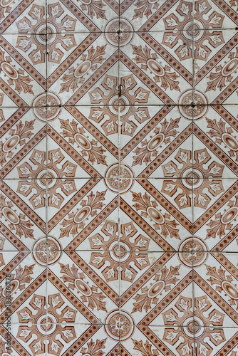 Vintage Portuguese azulejo wall