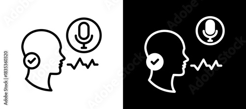 Voice Technology whiteblack icon