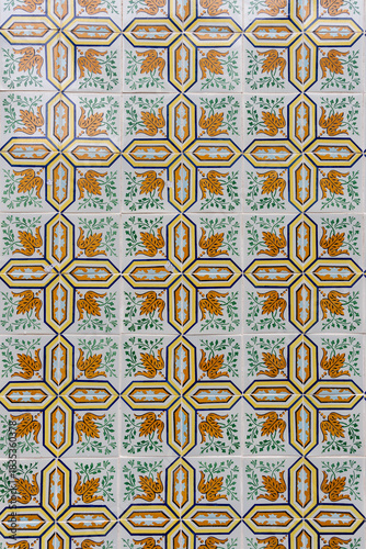 Vintage Portuguese azulejo wall