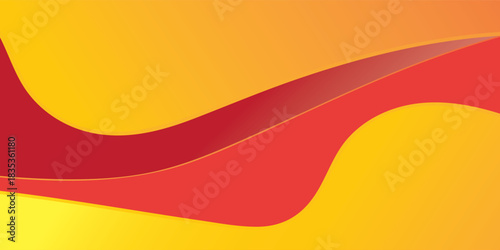Vector abstract background with dynamic orange waves, lines and particles. Eps10