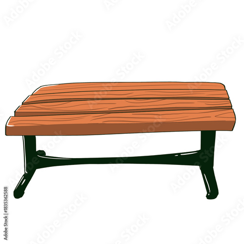 ベンチのシンプルなベクターイラスト