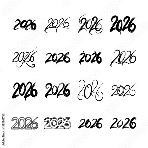 Trending 2026 Calligraphy Fonts and Modern Line Art Typography.