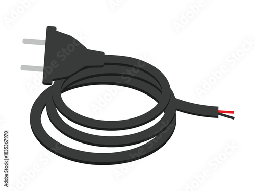 Hand Drawn Power Plug Cable