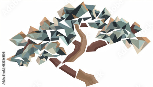 Geometric Tree Illustration: A Modern Take on Natures Beauty.