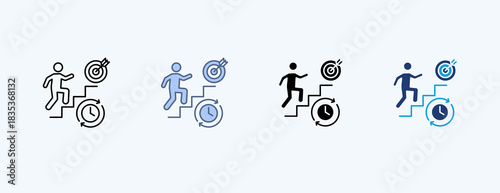 Goal Orientation Multiple Icon Illustration Vector