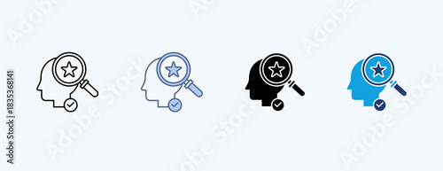 Aptitude Multiple Icon Illustration Vector