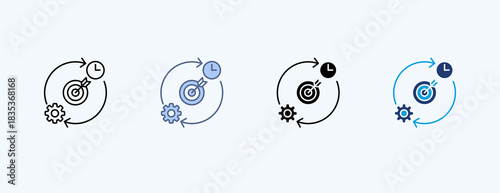 Effectiveness Multiple Icon Illustration Vector