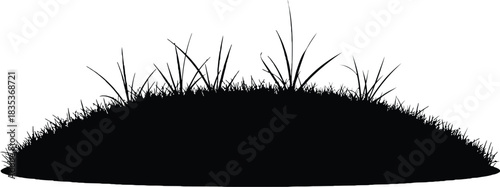 Grass silhouette ground nature plant field lawn garden black isolated hill