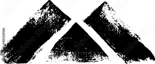 Luxury geometric black and white stencil for artistic design