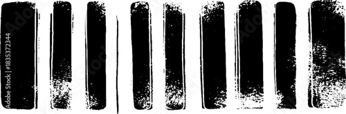 Black and white stencil illustration of stylized keyboard design for urban art projects