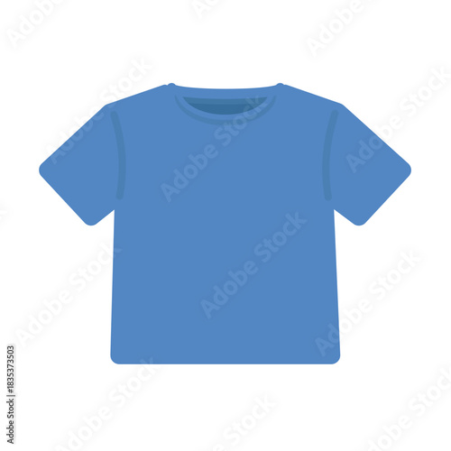 Tシャツ（ブルー）　服　前面　イラスト