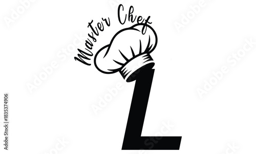 chef logo with a combination of letter l and chef hat for any business especially for restaurant, cafe, catering, etc.