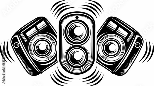 vector illustration of a speaker