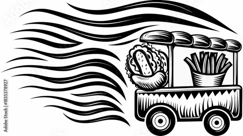 a truck with a trailer