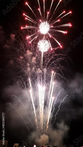 Fireworks in the sky, Celebration fireworks, New Year Fireworks.