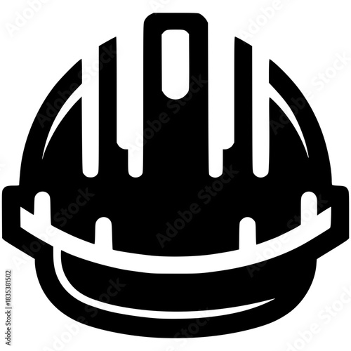 construction helmet icon illustration on a white background