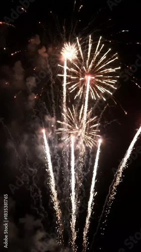 Fireworks in the sky, Celebration fireworks, New Year Fireworks.