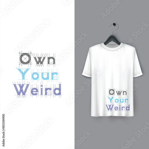 Minimalist Flat Vector Typography Word Design for Modern T-Shirt Print and Branding