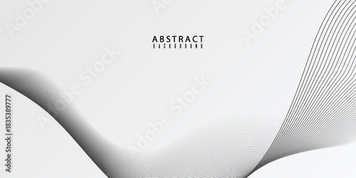 Abstract vector background with black wavy lines. suit for media, product design.