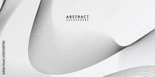 Abstract vector background with black wavy lines. poster, website