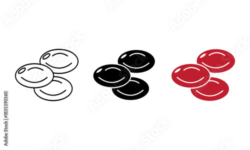 illustration of red blood cells icon vector