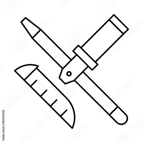 Smart Accessibility Tools Outline Vector Illustration Transparent Background