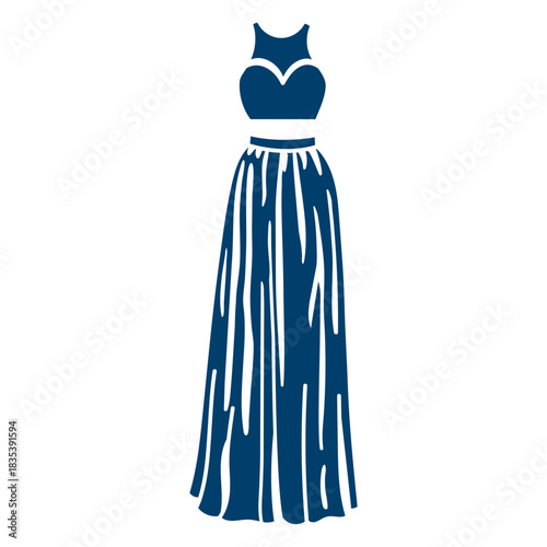 Two piece dress cut out