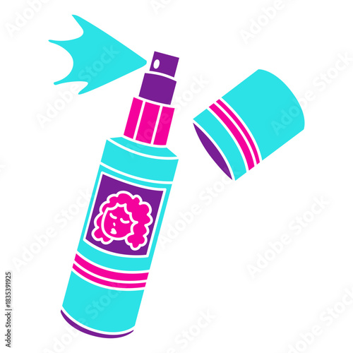 Light blue hairspray cut out