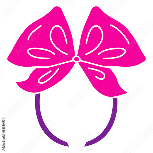 Pink hair tiara cut out