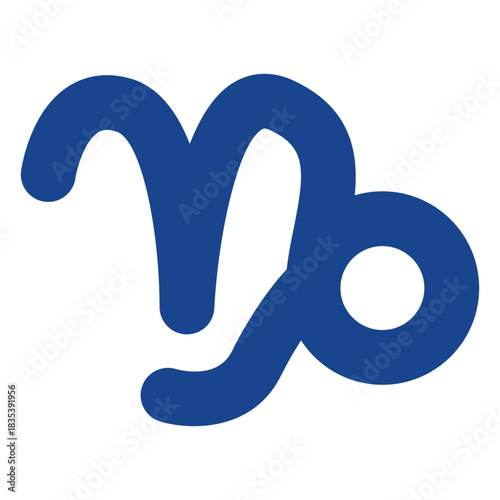 Capricorn zodiac sign flat