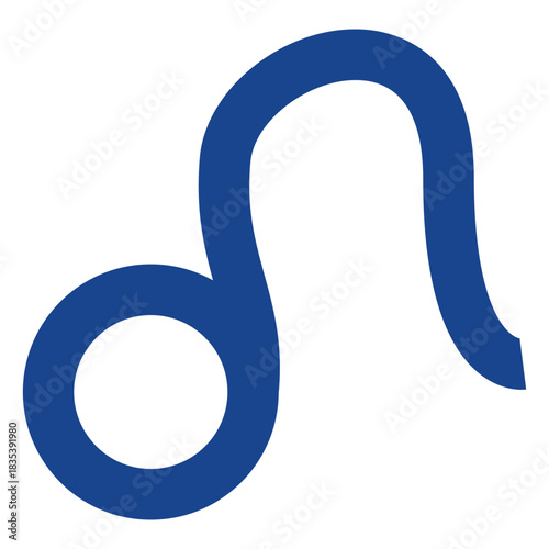 Leo zodiac sign flat