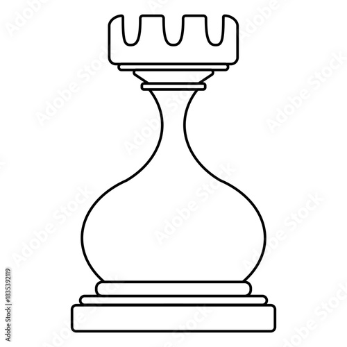 Rook chess piece stroke