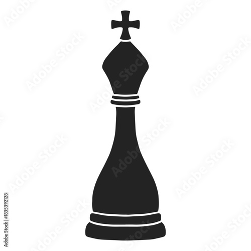 King simple chess piece cut out