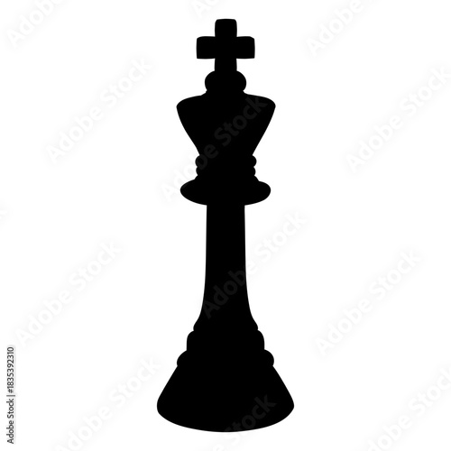 King chess piece realistic silhouette