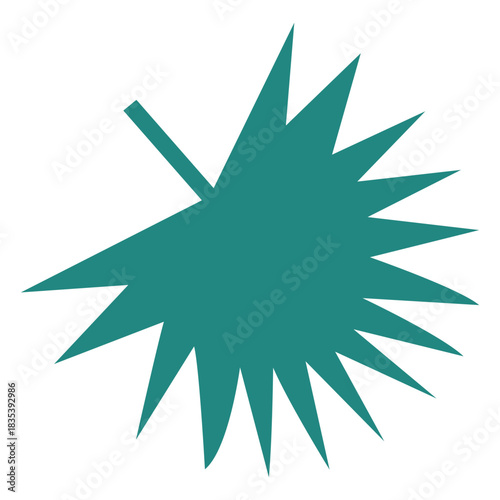 Light blue spiky leaf flat