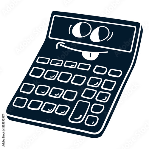 Calculator cut-out cartoon